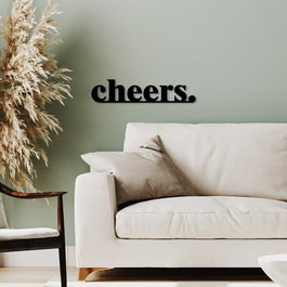 Wallity Cheers Escultura de pared de metal Negra